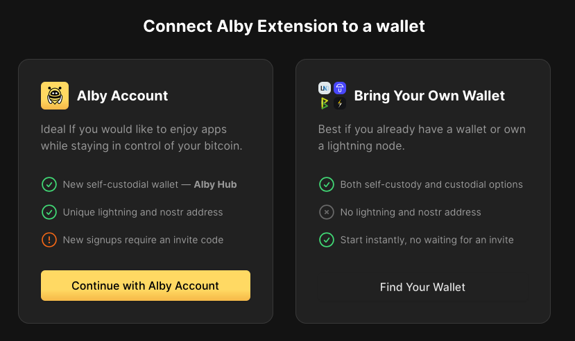 Connect Alby
